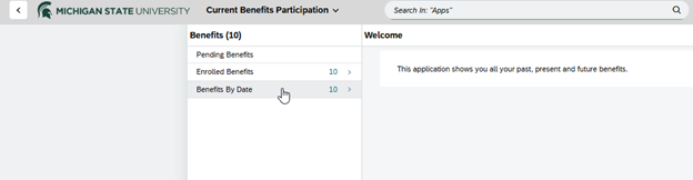 Focus on Benefits By Date option