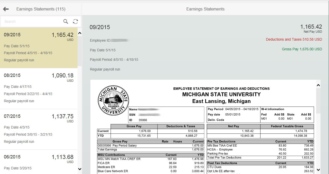 earnings statement