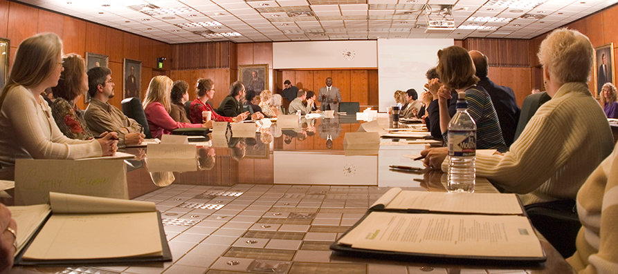 Meeting inside Administration Boardroom